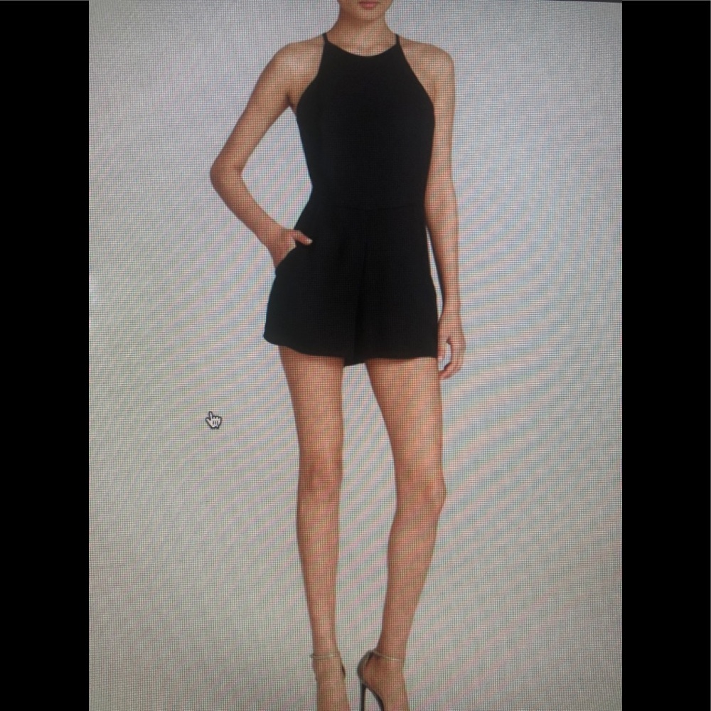 AQUA  sleeveless black romper XS
